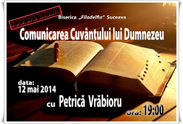 studiu biblic la Suceava